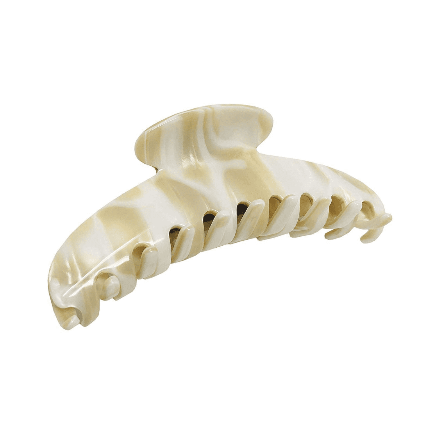 French Amie Contour Large 4 &frac34;&rdquo; Celluloid Handmade Jaw Hair Claw Clip for Women