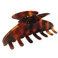 thumbnail image 1 of French Amie Extra Large Long Shell Handmade Covered Spring Jaw Hair Claw, 1 of 5