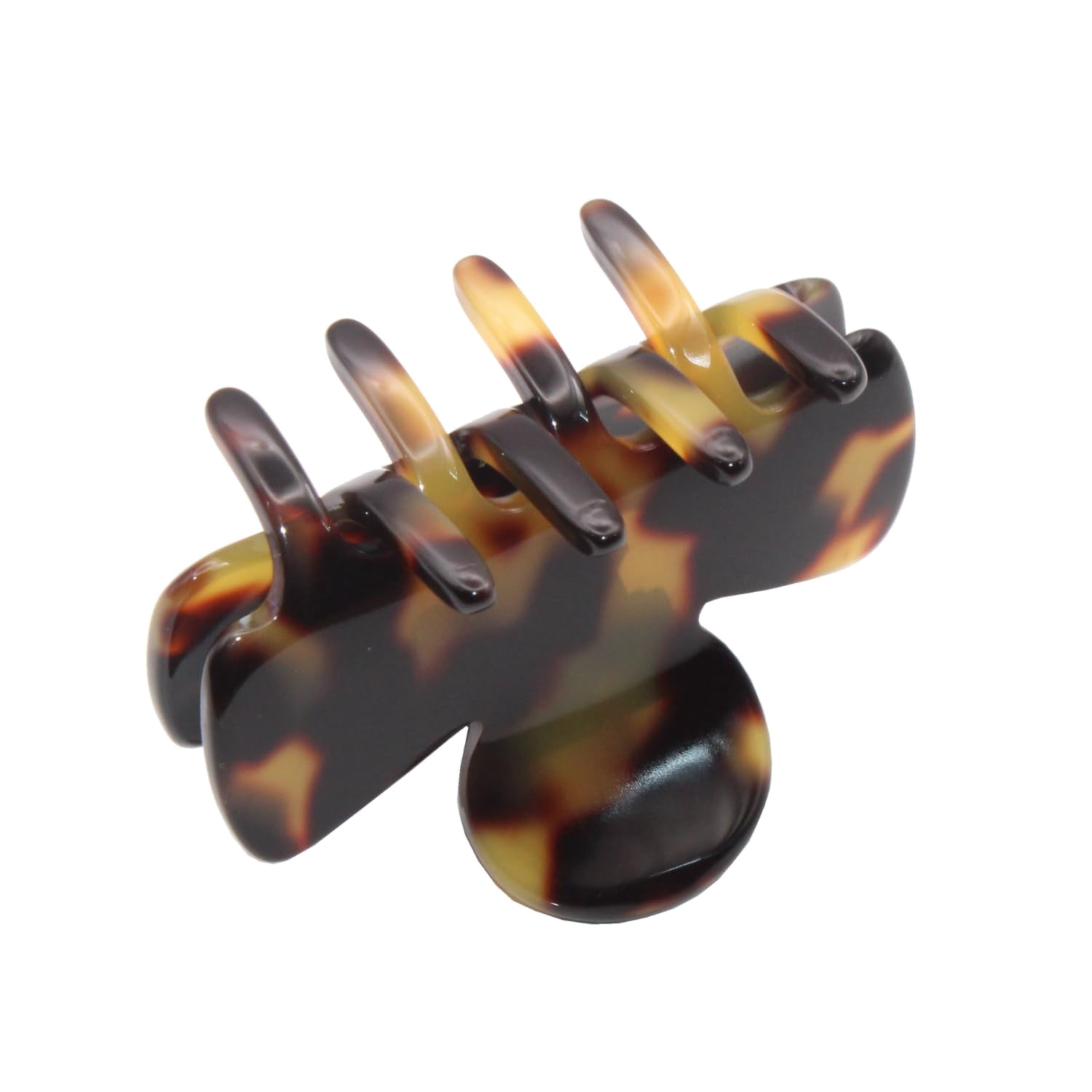 French Amie Grace Small 2&rdquo; Celluloid Handmade Flexible Hair Claw for Thin Hair
