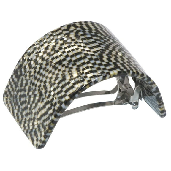 French Amie Half Circle Curved Opera Handmade Celluloid Hair Clip Barrette