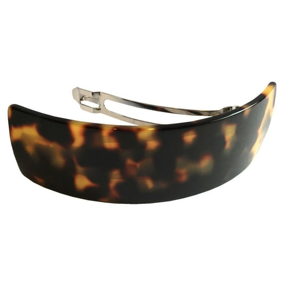 French Amie Handmade Curved Medium Automatic Strong Grip Hair Clip Barrette