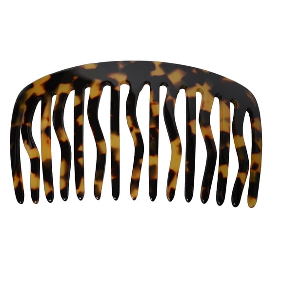 French Amie Handmade Large Tokyo and Ivory Celluloid 15 Teeth Side Hair Comb