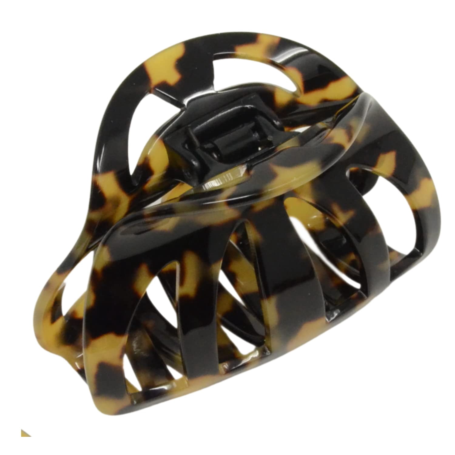 French Amie Hump Small 2 3/4" Celluloid Handmade Jaw Hair Claw Clip