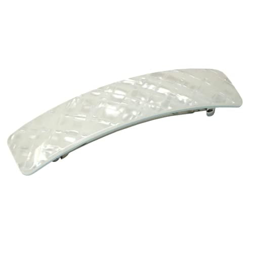 French Amie Long Rectangle Handmade Large Hair Barrette Clip for Women N Girls