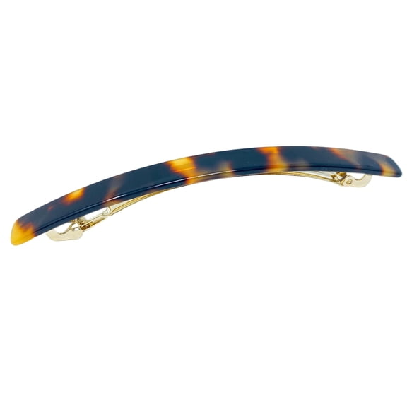 French Amie Long and Skinny Bar Large 4 1/4"  Celluloid Handmade Hair Clip