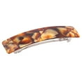 thumbnail image 1 of French Amie Oblong Handmade 3.5" Celluloid Automatic Hair Clip Barrette French Hair Clip for Girls Strong Hold Hair Clips for Women No Slip Durable Paris Hair Accessories, Made in France (Caramel), 1 of 3