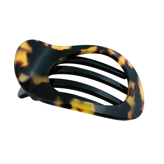 French Amie Oval 3" Small Handmade Side Slide Hair Claw Clip for Fine Hair