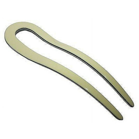 French Amie Sleek Handmade Ivory Large Cellulose Acetate Chignon U Hair Pin