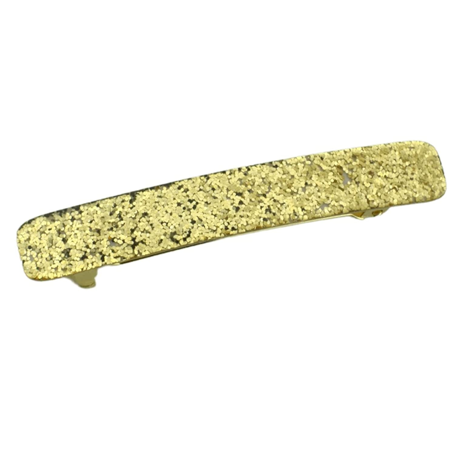 French Amie Small Silver Glitter Celluloid Acetate Automatic  display picture 2
