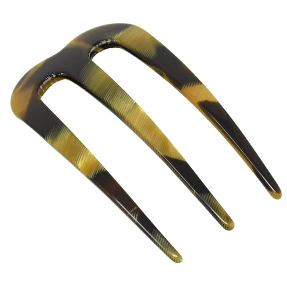 French Amie Tri Prongs 3" Handmade Cellulose Bun Holder Hair Pin Stick for Women