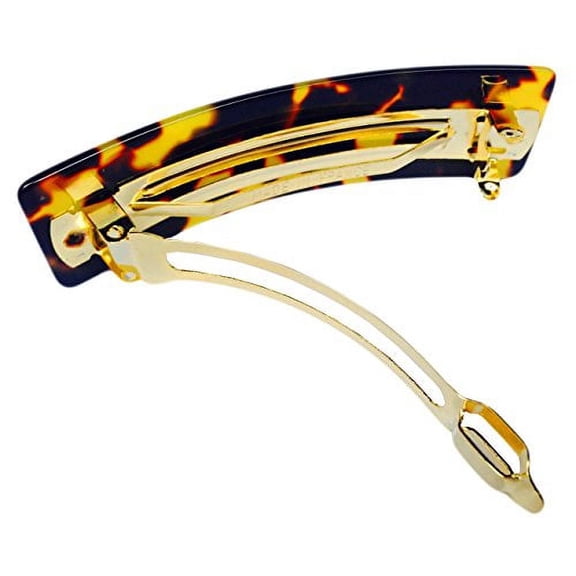 French Amie Wide Tokyo Rectangular Celluloid Handmade Hair Clip Barrette