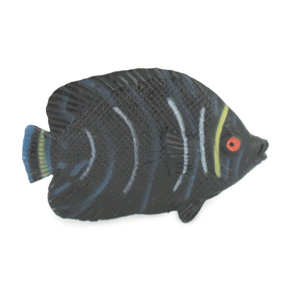 French AngelFish, Black Angel Fish, Rubber Fish Design, Realistic Figure, Educational, Lifelike, Toy Model, Figurine, Replica, Gift, 2 1/4" F3450 B48