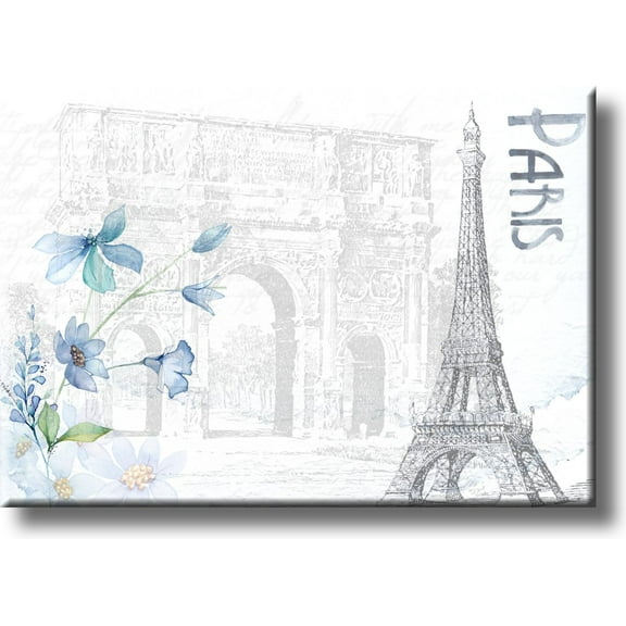 French Art, Paris France Vintage Picture on Stretched Canvas, Wall Art Décor, Ready to Hang