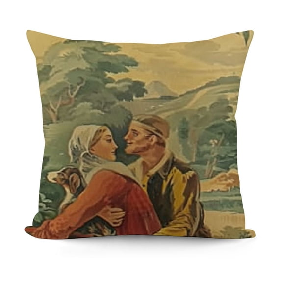 French Aubusson Decorative Pillow Covers Throw Pillowcase Square Couch Cushion Cover for Home Decor Sofa Living Room Bed Car