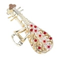 thumbnail image 1 of French Barrette Hair Clips Retro Hair Claw Clip Pipa Shape Vintage Alloy Hair Jaw Clips Hairpin Hair Updo Grip Hair Jaw Clamp Hair Catch Barrette for Women Girls (Golden) Pearl Headpiece, 1 of 7