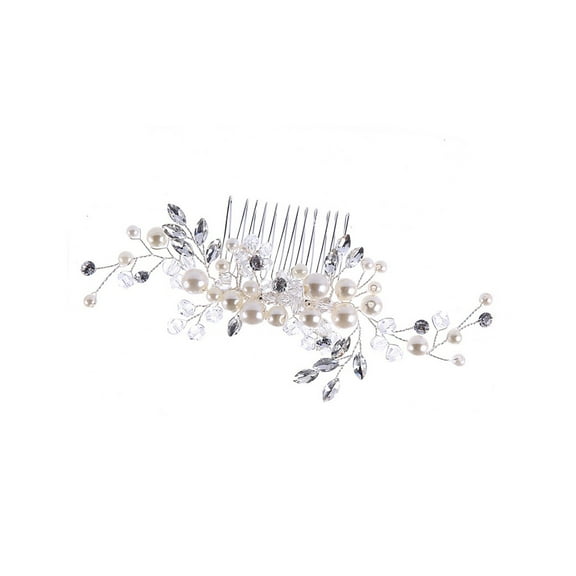Zenghuiiii Rain&Star Bridal Hair Clip Silver Bridal Hair Clips Swank Tie Bar Clip Vintage Hair Barrette Hair Clip Barrettes under 5 Womens Barrettes for Thick Hair Large Barrettes for Thick Hair Girls