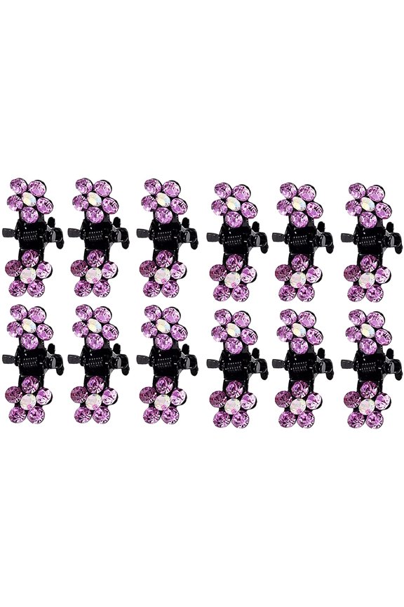 French Barrettes for Small Dogs Rhinestone ClipsMini Glitter No-Slip Clips Teeth Jaw Hair Clamps Clips Clips Metal Hair Hair Beads for Girls (G, One Size)