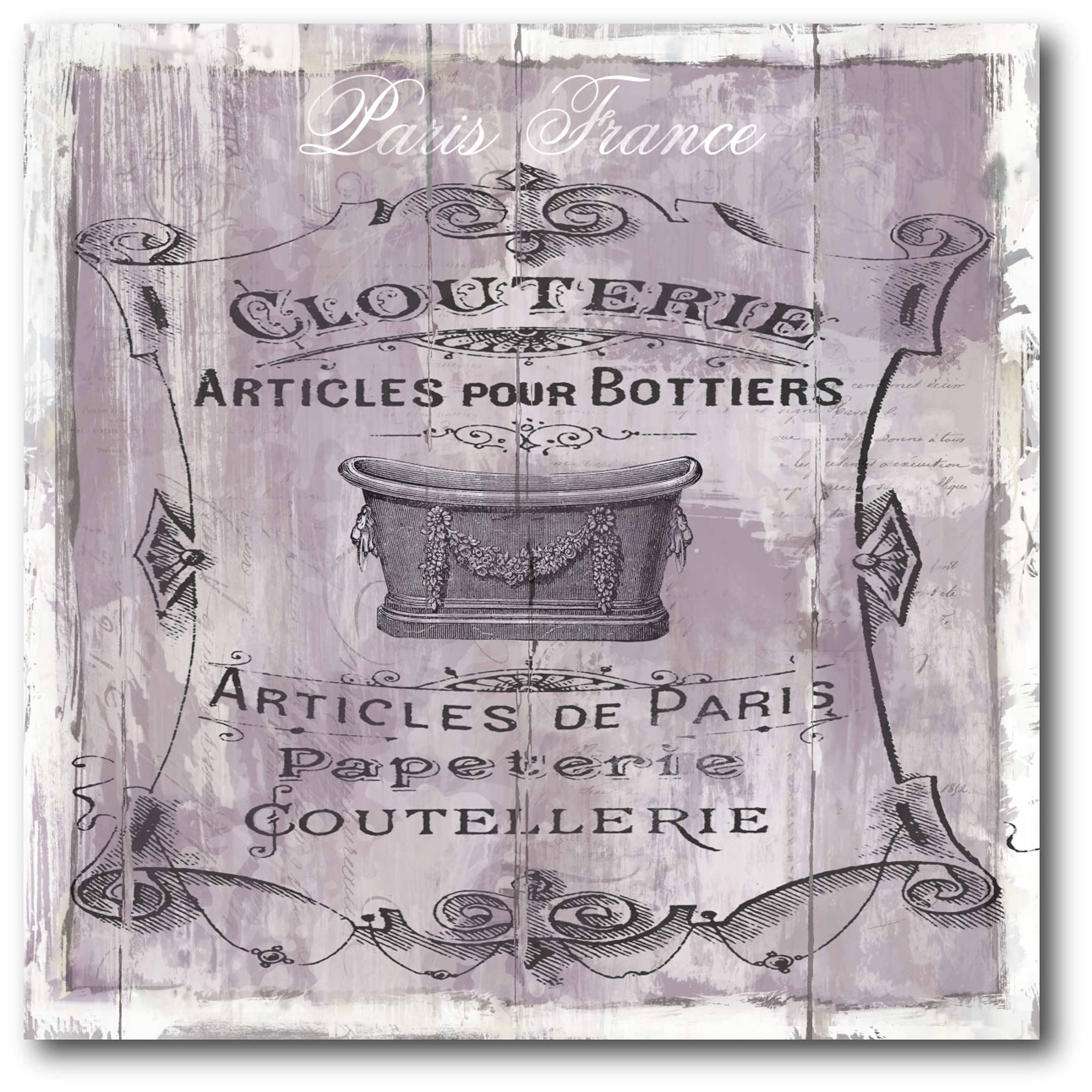 French Bath II Gallery-Wrapped Canvas Wall Art, 16x16