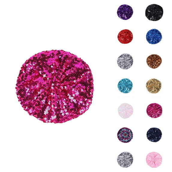 French Beret Beret And Fedora Hat, Red Beret, Straw Fedora, for Fisherman Hat Women Fashion Sparkling Sequins Beret Colorful Cap Nightclub Dress Hat