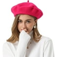thumbnail image 1 of French Beret-Classic Wool Beret Solid Color Womens Beret Cap Hat, 1 of 7
