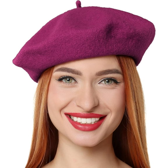 French Beret Hats for Women Girls, Classic Wool Berets Lady Painters Hat