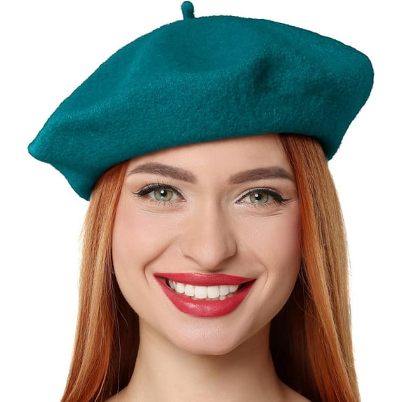 French Beret Hats for Women Girls, Classic Wool Berets Lady Painters Hat