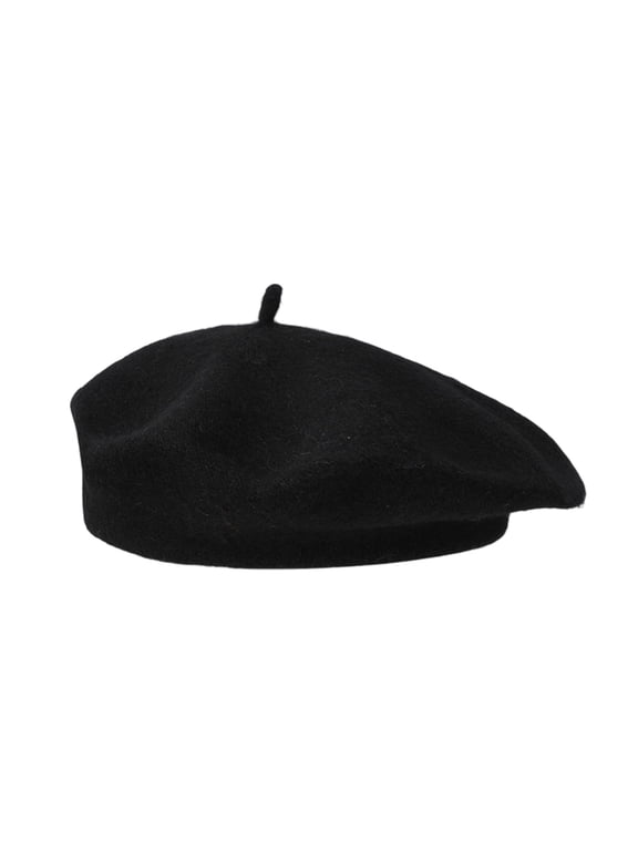 Vintage French Beret Hat, Soft Acrylic Stretchy Winter Headwear, Classic Warm Casual Daily Wear Cap