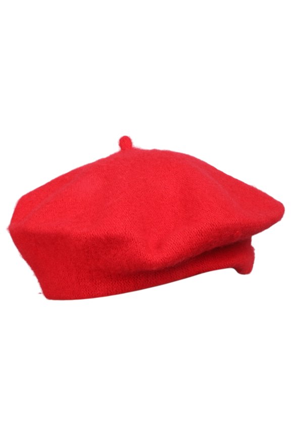 Vintage French Beret Hat, Soft Acrylic Stretchy Winter Headwear, Classic Warm Casual Daily Wear Cap