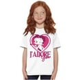thumbnail image 1 of French Betty Boop Kiss J'Adore You Girls Kids T Shirt Tees Teen Brisco Brands XS, 1 of 1