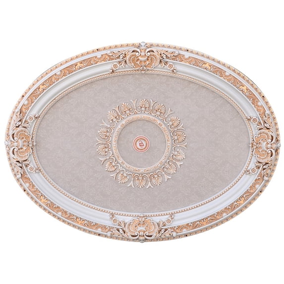 French Blanco Oval Chandelier Ceiling Medallion