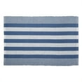 thumbnail image 1 of French Blue Cabana Stripe Recycled Yarn Rug, 2 x 3 ft., 1 of 1