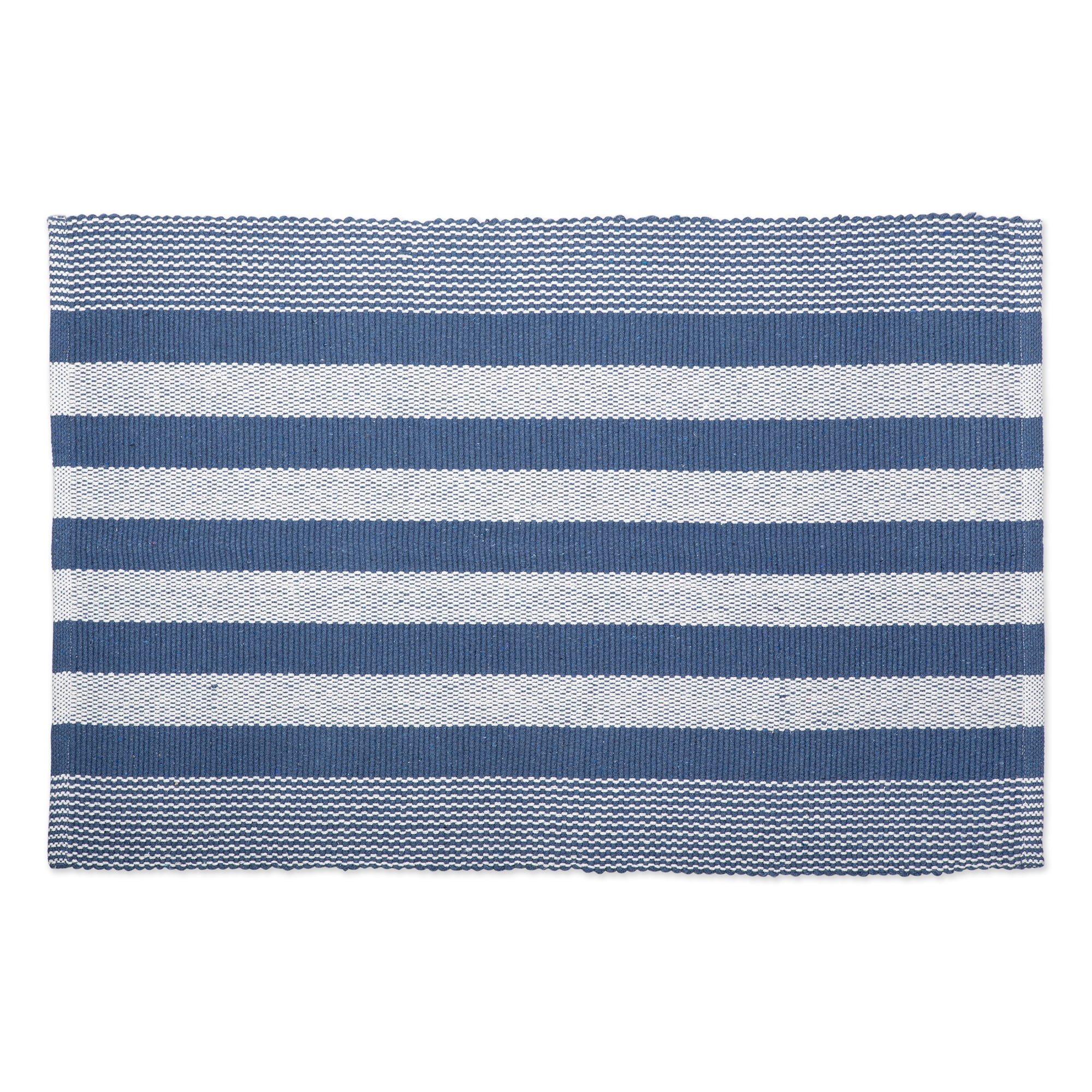 French Blue Cabana Stripe Recycled Yarn Rug 2x3-ft - Walmart.com