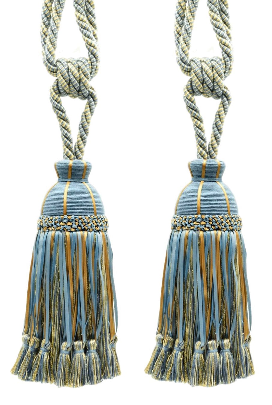 DECOPRO Beautiful Ribbon Curtain & Drapery Tassel Tieback Embellished ...