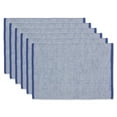 thumbnail image 1 of French Blue Eco-Friendly Chambray Fine Ribbed Placemat 6 Piece, 1 of 3