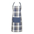 thumbnail image 1 of French Blue Tri Color Check Chef Apron 32x28, 1 of 2