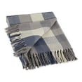 thumbnail image 1 of French Blue Tri Color Check Throw, 1 of 3