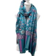 thumbnail image 1 of French Blue and Pink Modal Scarf with Kani Weaving For Women Exquisite Unique Summer/Spring Collection Lightweight Soft Scarf Shawl Wrap, 1 of 3