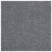 EAZY Floor French Broad Wide Wale Gray Residential 18 in. x 18 in. Peel and Stick Carpet Tile Square 22.5 sq. ft., for home office and versatile areas