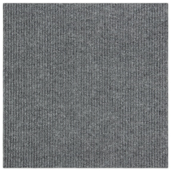 EAZY Floor French Broad Wide Wale Gray Residential 18 in. x 18 in. Peel and Stick Carpet Tile Square 22.5 sq. ft., for home office and versatile areas