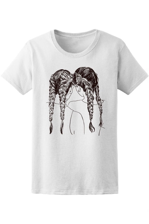 French Braid Girls Women's Tee - Image by Shutterstock