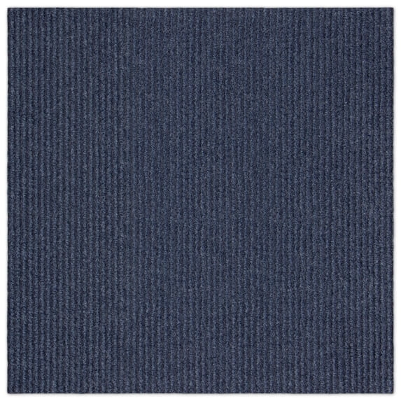 French Broad Blue Peel-and-Stick Carpet Tiles 22.5 sq ft 10 Tiles Per Box