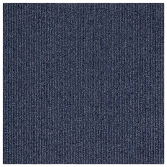 French Broad Blue Peel-and-Stick Carpet Tiles 22.5 sq ft 10 Tiles Per Box