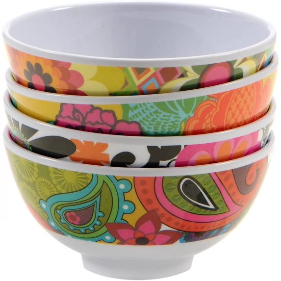 French Bull Floral Pattern Mini 4.5 Inch Bowl, Set of 4