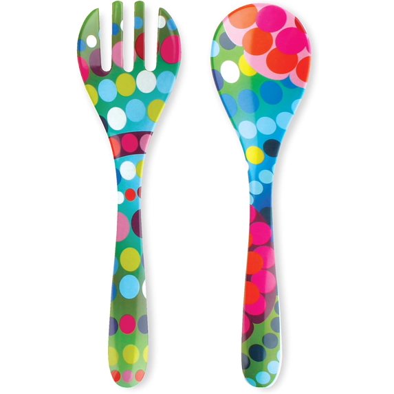 French Bull Salad Server 2 Piece Set - Melamine Dinnerware - 13" - Outdoor, Party, Utensils, Bindi