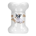 thumbnail image 1 of French Bulldog Black White Bone Shaped Treat Jar, 1 of 4