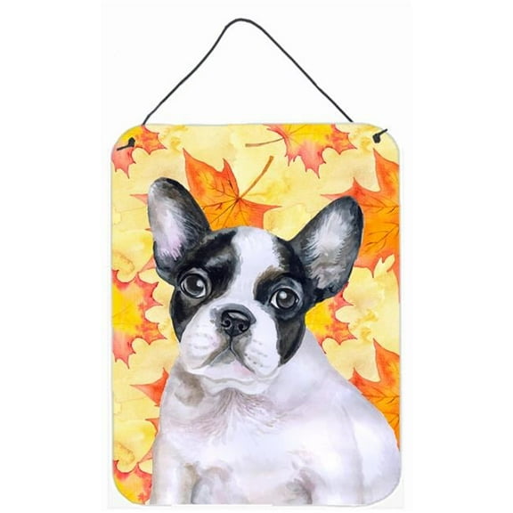 French Bulldog Black White Fall Wall or Door Hanging Prints