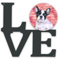 thumbnail image 1 of French Bulldog Black White Love Metal Wall Artwork LOVE, 1 of 2