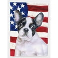thumbnail image 1 of French Bulldog Black White Patriotic Garden Flag, 1 of 1