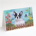 thumbnail image 1 of French Bulldog Black White Spring Greeting Cards & Envelopes - Pack of 8, 1 of 1