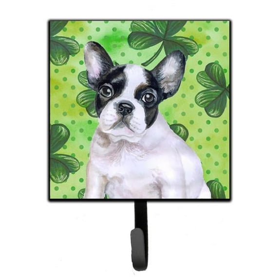 French Bulldog Black White St Patricks Leash or Key Holder